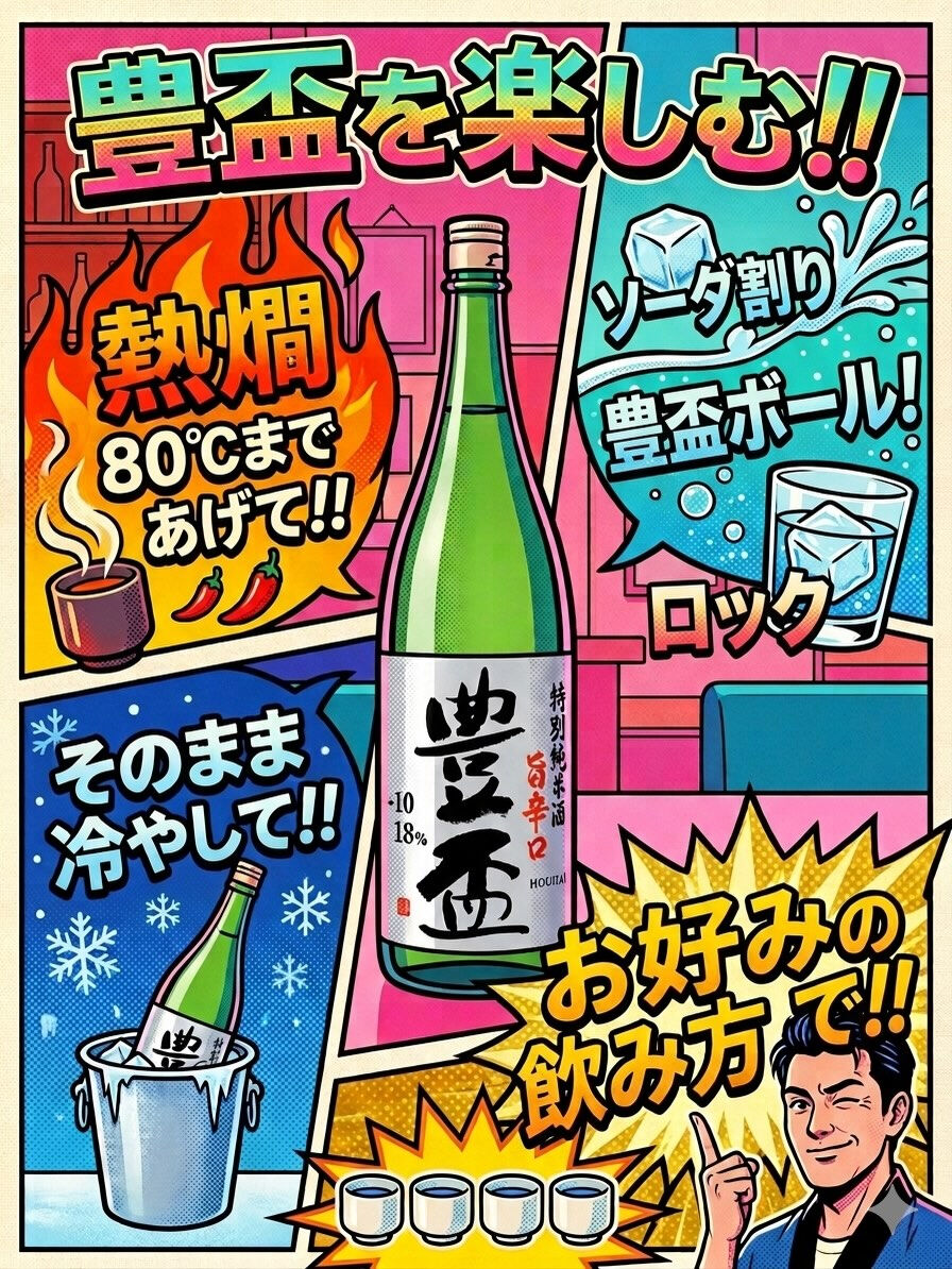 本日営業時間 18時〜深夜2時まで！【豊盃のパワフル限定酒入